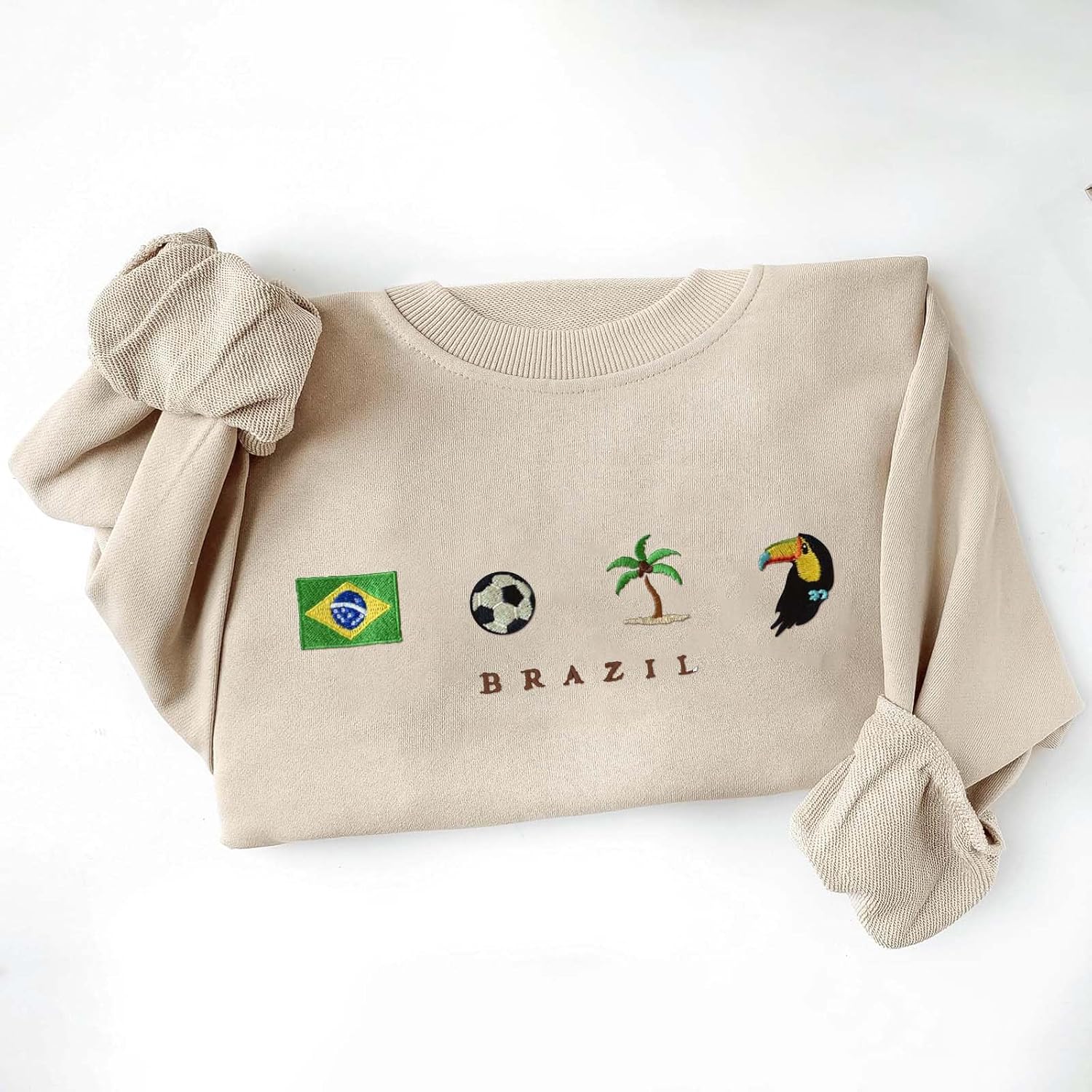 El Salvador Embroidery Sweatshirt, Torogoz, Volcano, Beach, Ocean, Surf, Pupusa, Flag, Symbol, Stitch Crewneck - Image 4