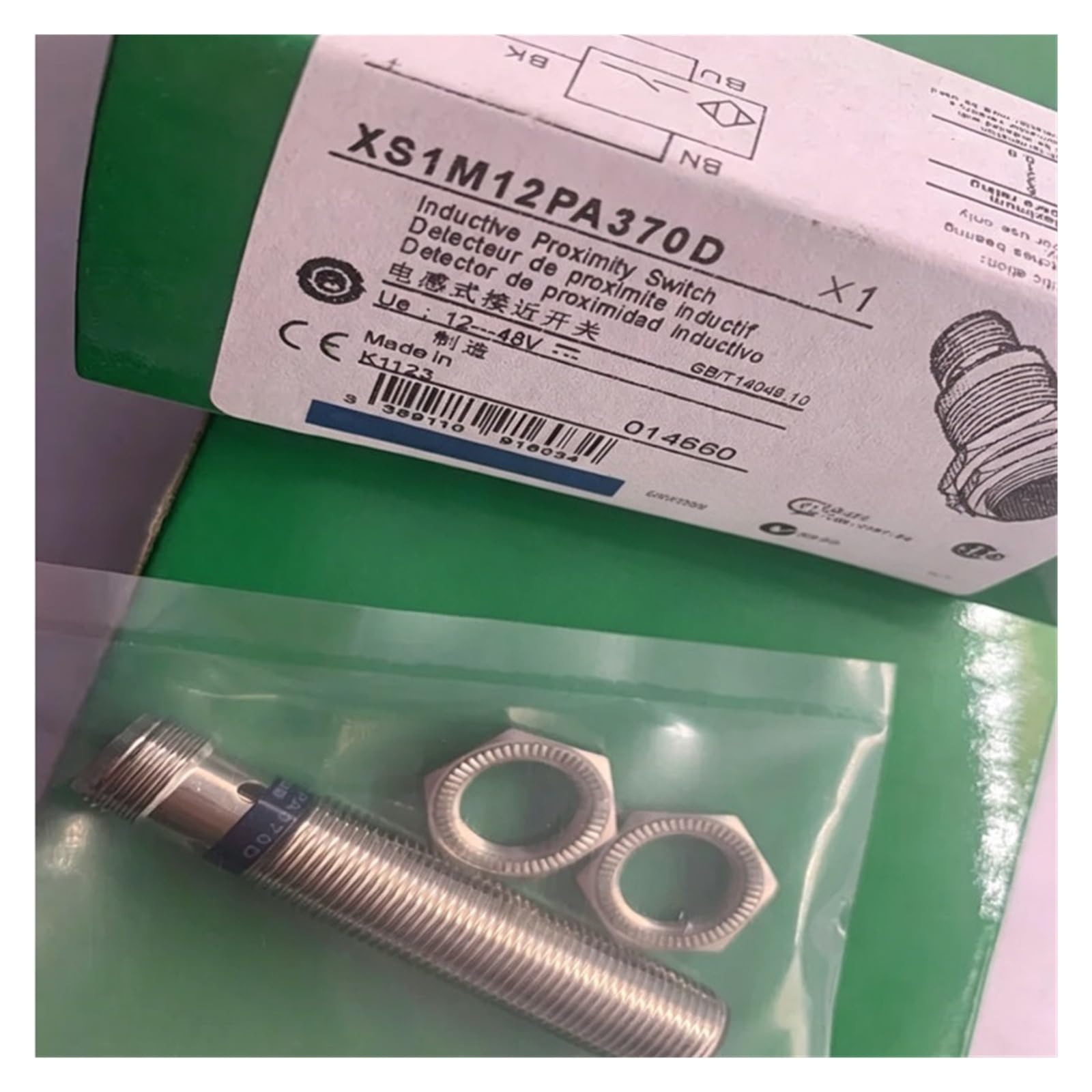 Capteur XS1M12PA370 inductif étanche à détection précise pour machine-outil