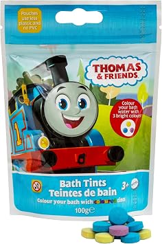 Thomas & Friends Bath Tints 100g | Colour Changing Water Tablets for Kids | Multicolour Fizzing Drops | Sensory Bathtime Fun | Official Thomas & Friends