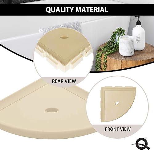Miniatura 3 de Questech Décor - Estante esquinero de ducha, con tapa para una nueva construcción, estante esquinero de ducha para paredes de azulejos, organizador