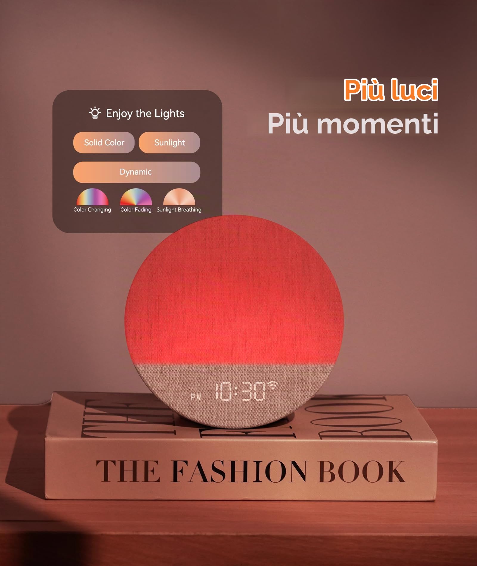 Dreamegg Sunrise 1+ App, Sveglia da Comodino, Simulazione dell'alba | Macchina Rumore Bianco, 34 Suoni per Dormire, 12 Modalità Luce, Timer di Spegnimento Regolabile, Sunrise Alarm Clock