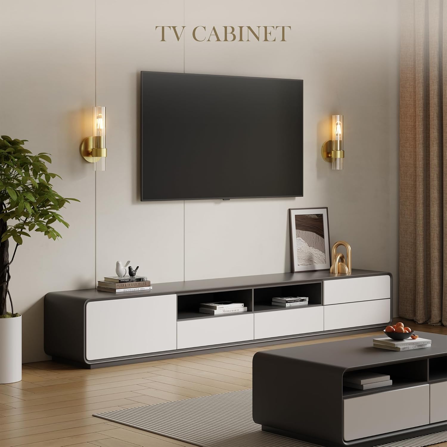 Wall Sconce Set of Two, Hardwired Bathroom Wall Sconces Lighting with Clear Glass, Modern Wall Sconces Set of 2 Wall Light fixtures for Bathroom Mirror Living Room Hallway Bedroom(Gold)