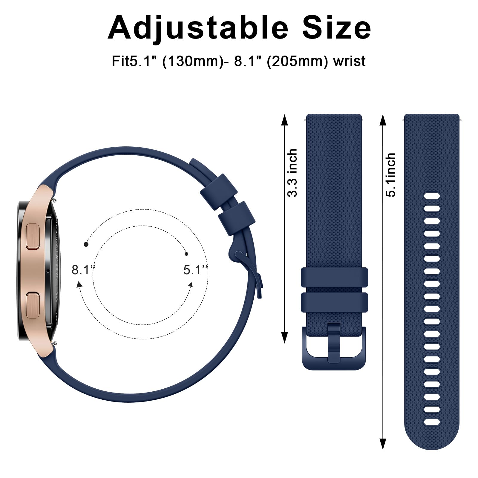Cinturino Silicone 22mm Con Sgancio Rapido Per Xiaomi S1 Active/Watch Color 2, Verde Scuro, Acciaio Inox - 3