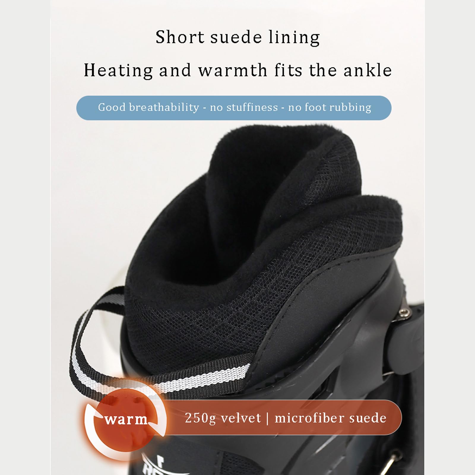 Patins de Hockey sur Glace Junior Chaussures de Patinage de Vitesse Patins À Glace avec Système De Laçage Rapide Et Boucle À Poussoir Patins À Glace Réglables Adultes Femmes Hommes