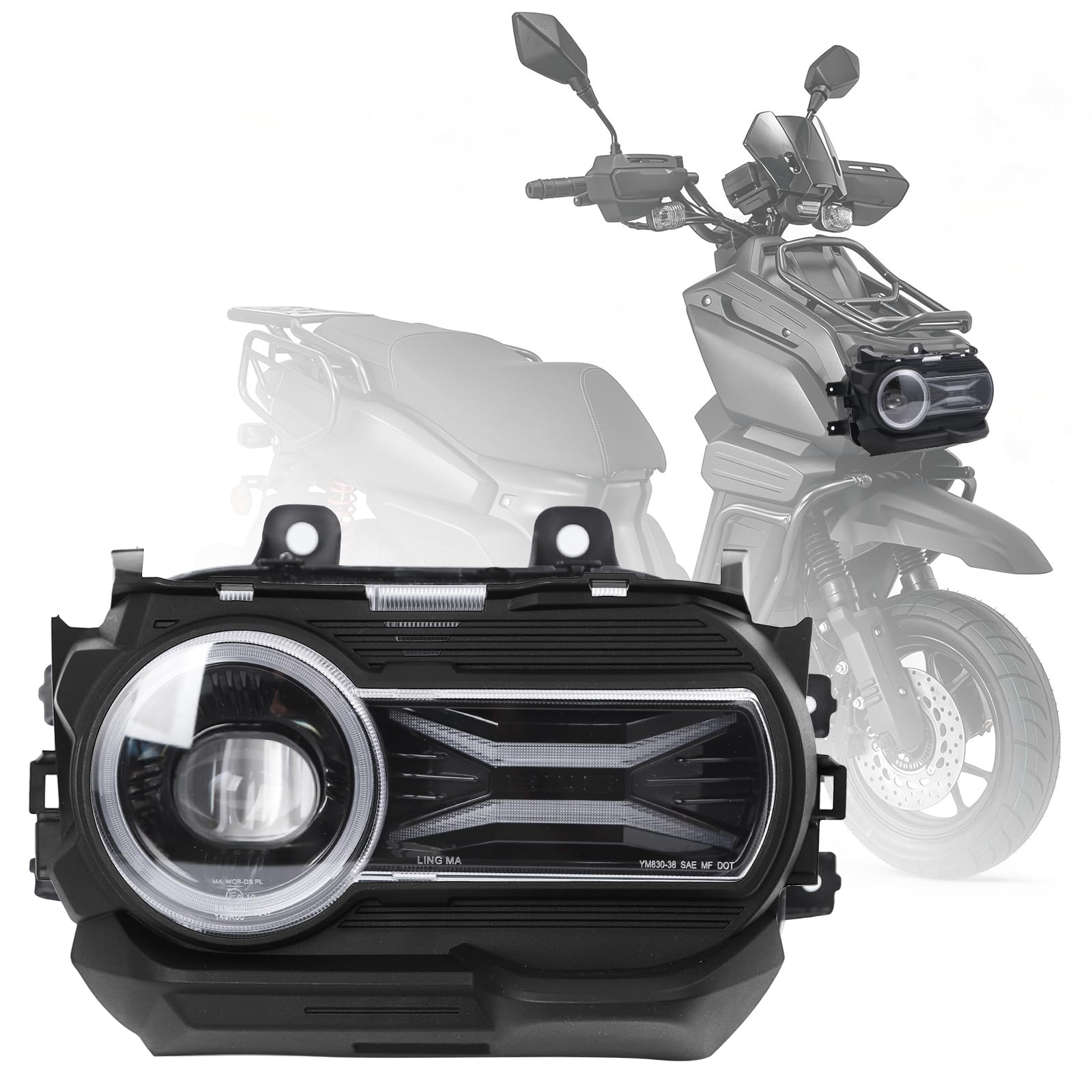 Amazon.com: mokuo 18.9W LED Headlight Assembly for Yamaha Zuma 125
