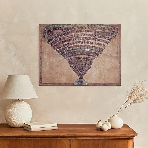 Miniatura 4 de Sandro Botticelli - Lienzo decorativo para pared, diseño de comedia divina en Dante, diseño de fresco, para decoración de pared, decoración de