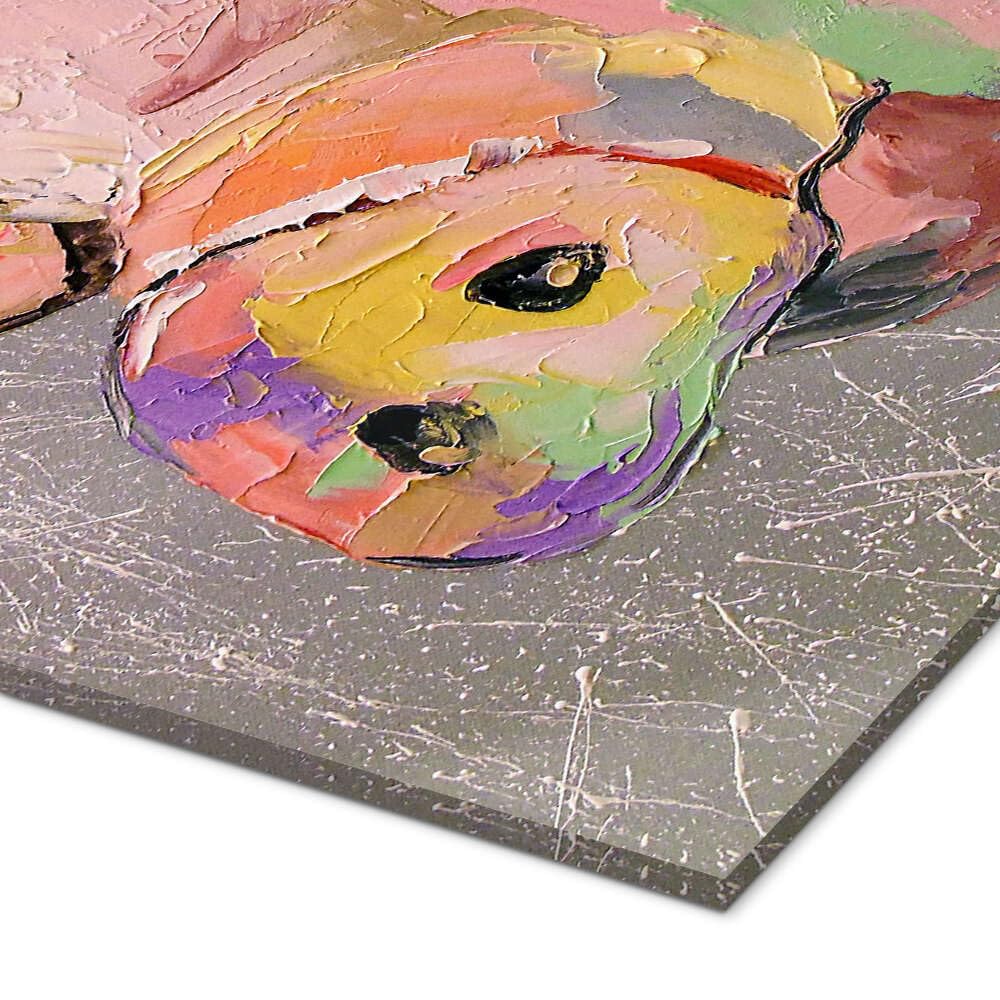 Posterlounge Schwein Acrylglasbild | 40 x 40 cm von Olha Darchuk Wandbilder Wanddeko
