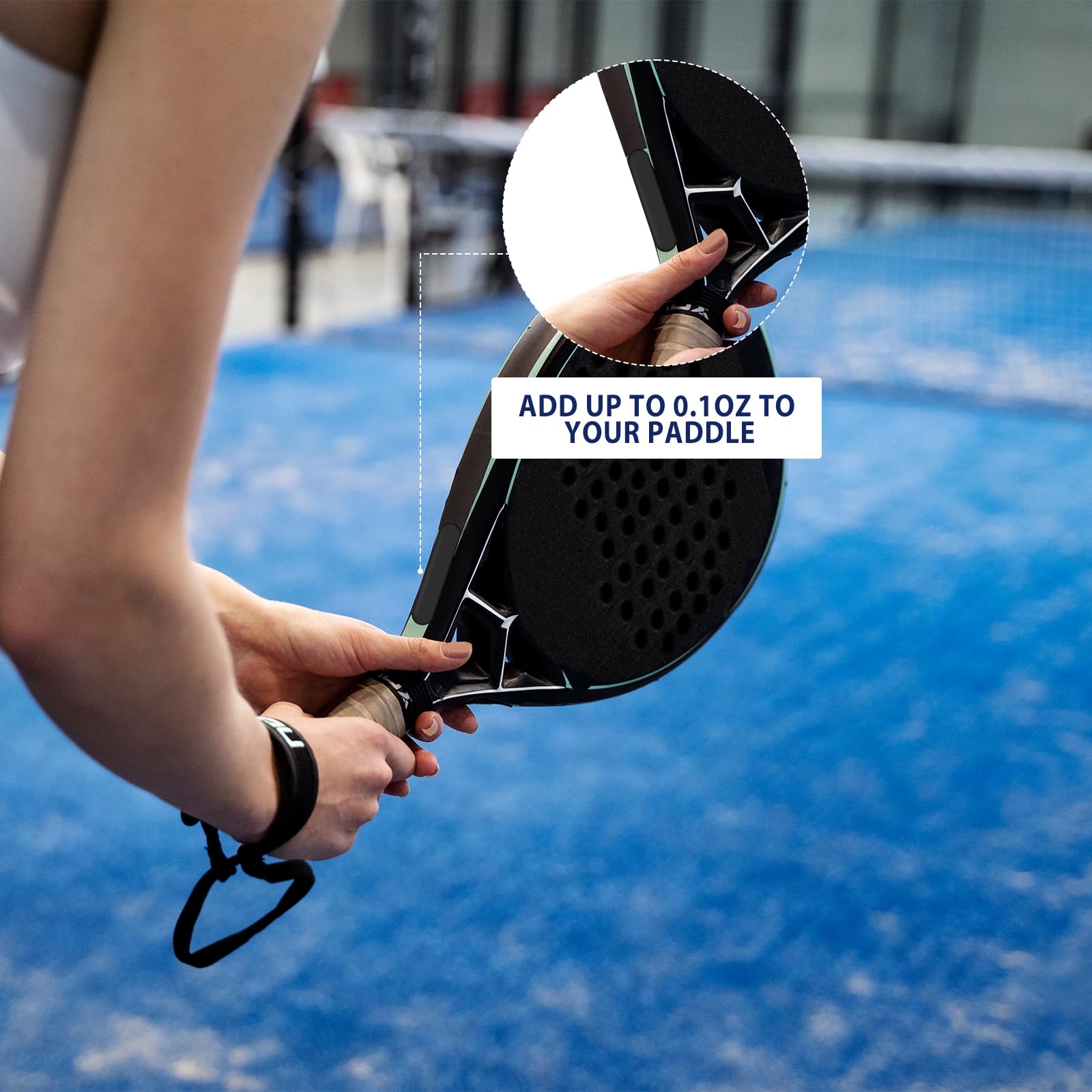 Qianyu 20 cintas adhesivas de pickleball de alto rendimiento para raqueta