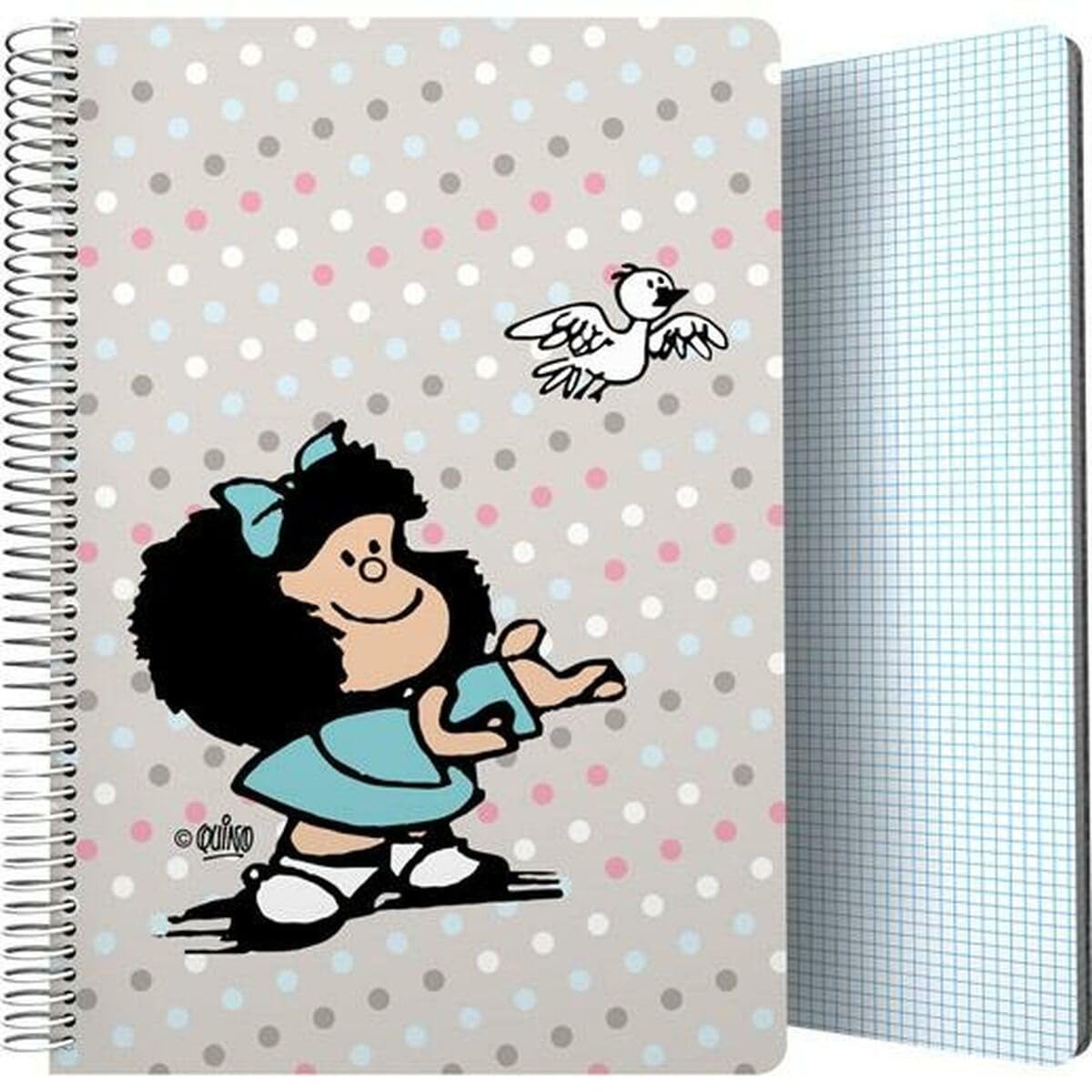 Grafoplás Notebook Mafalda Bird Multicolour DIN A4 80 Sheets - Brand: Mafalda - EAN: 8413623171439