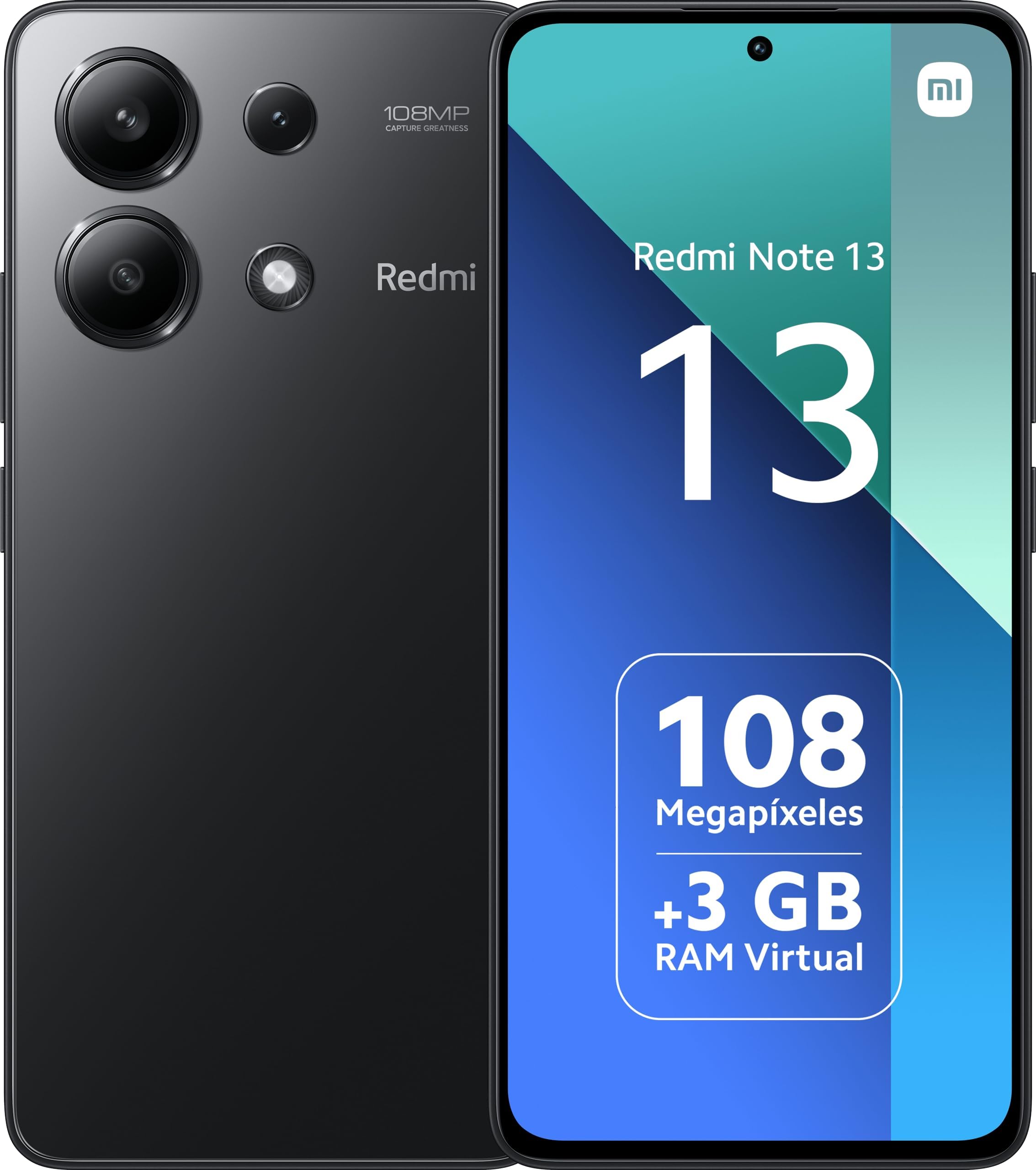 Redmi Note 13 Smartphone 6+128GB - Black (UK Version + 2 Years Warranty)