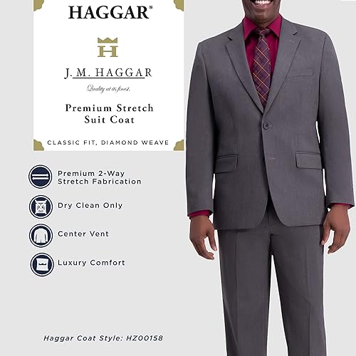 Miniatura 6 de J.M. Haggar Premium - Traje de ajuste clásico elástico, separados - Pantalones y chaquetas