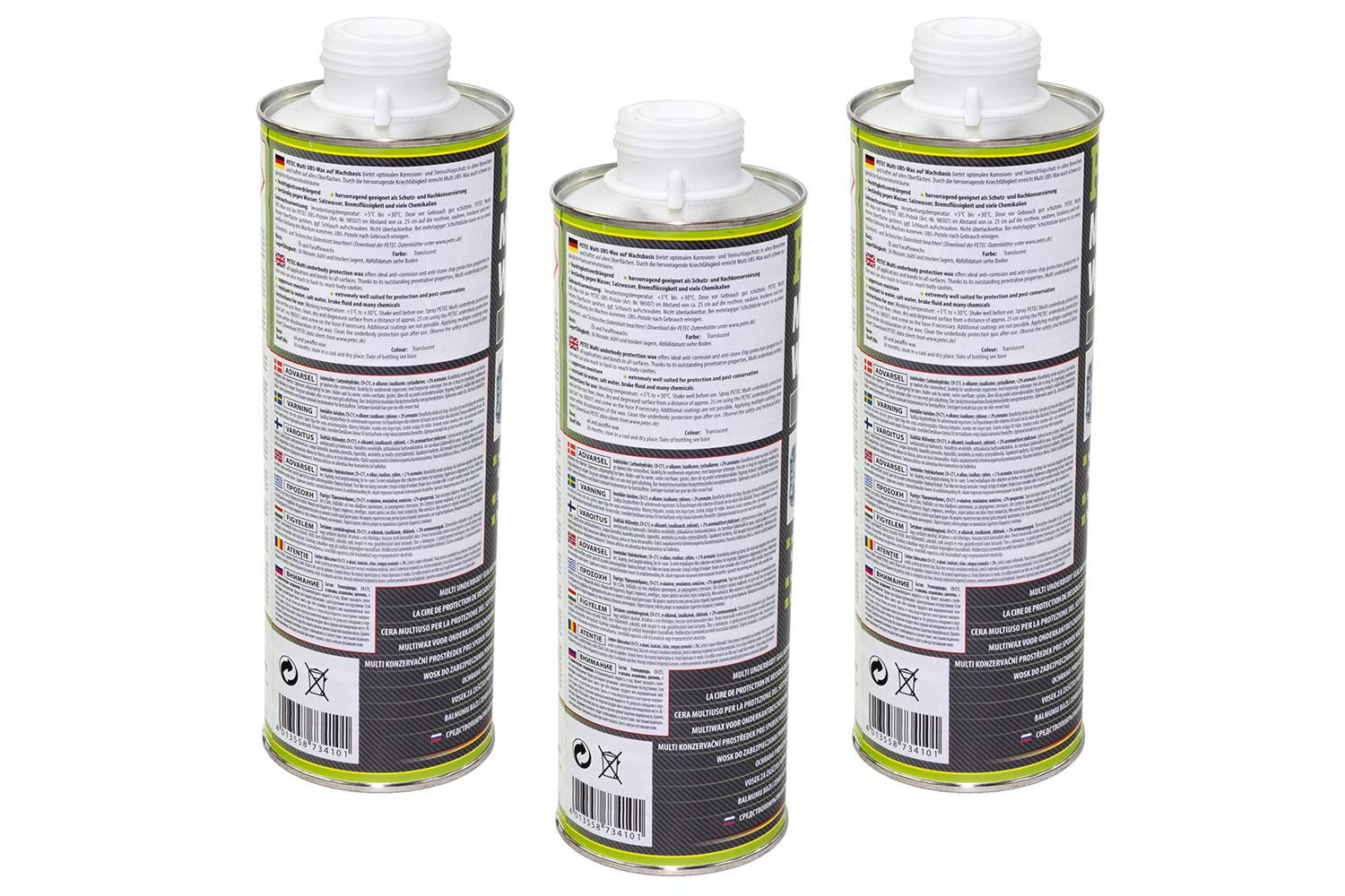 Petec UBS Wax Unterbodenschutz auf Wachsbasis 3 Liter Saugdose transparent