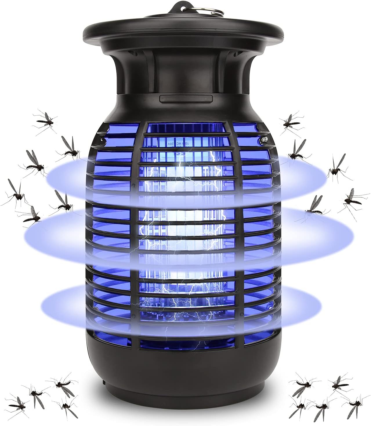 Eesyy Electric Mosquito Killer, 15W Waterproof Mosquito Zappers, Handheld Fly Killer, Mosquito Trap with Electronic UV Lamp for Camping, Indoor, and Outdoor