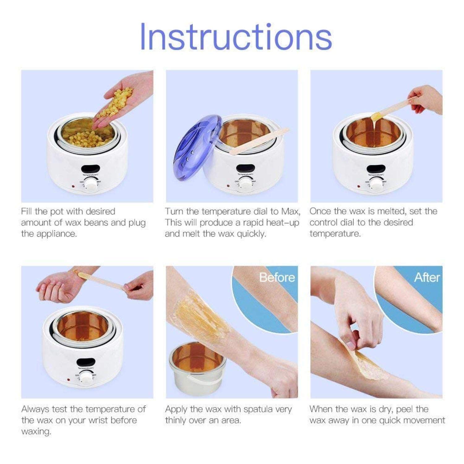 Denique Warmer Hot Wax Heater for Hard, Strip and Paraffin Waxing For Waxing Automatic, Machine Heater For Women, Automatic (Multicolor) 3