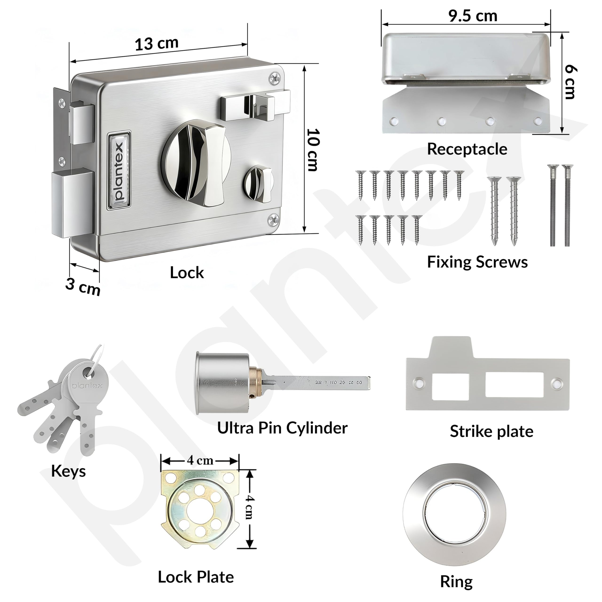 Heavy Duty Night Latch Lock - Secure Your Doors! -6