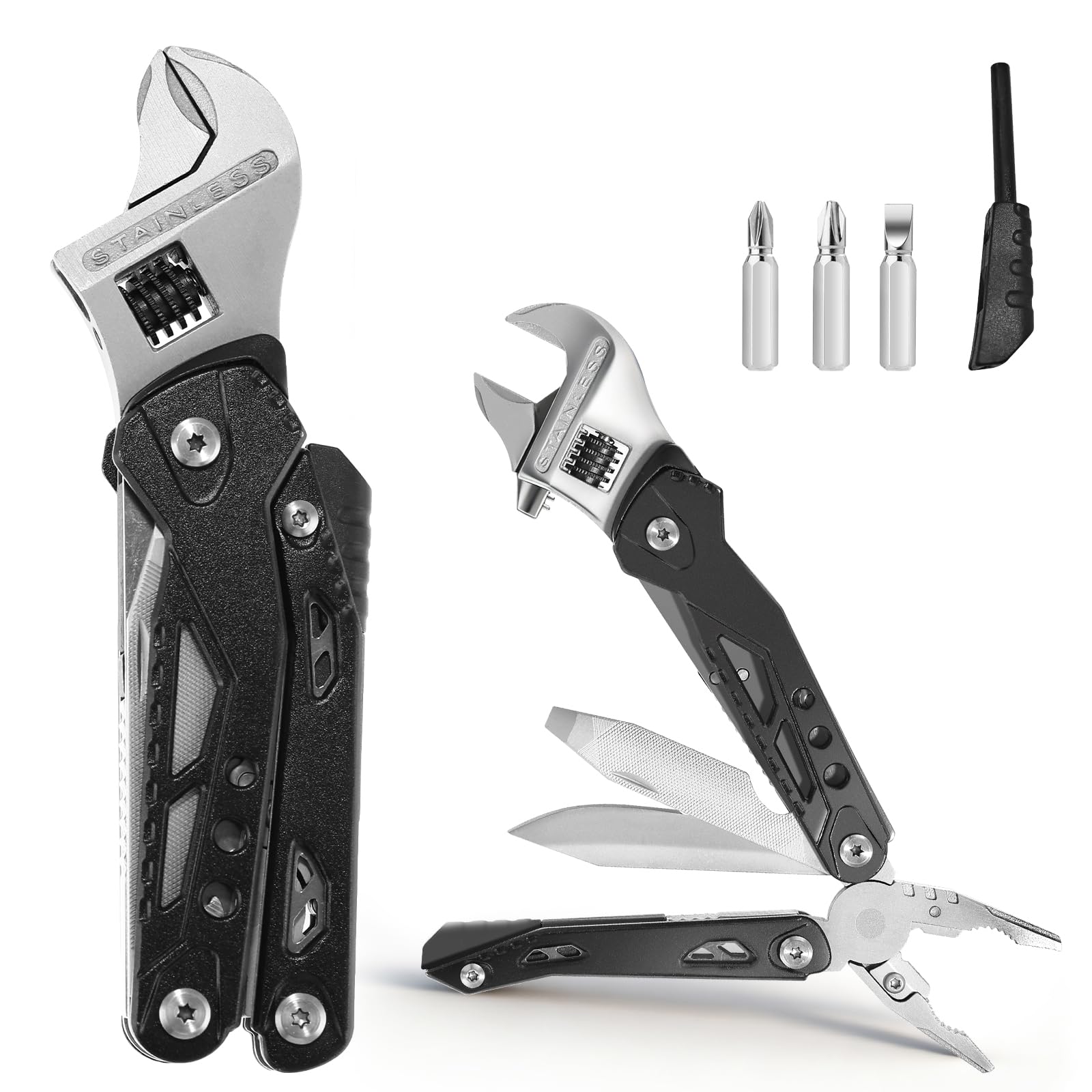 ETERNA 14-in-1 Multitool,Adjustable Wrench,Screwdrivers,Knife,EDC Tool