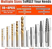 Vista 5 de Gifts for Men, Damaged Screw Extractor Set Left Hand Drill Bits for Easy Out Removing Broken Bolt Kit, Valentines Day Gifts for Him Men