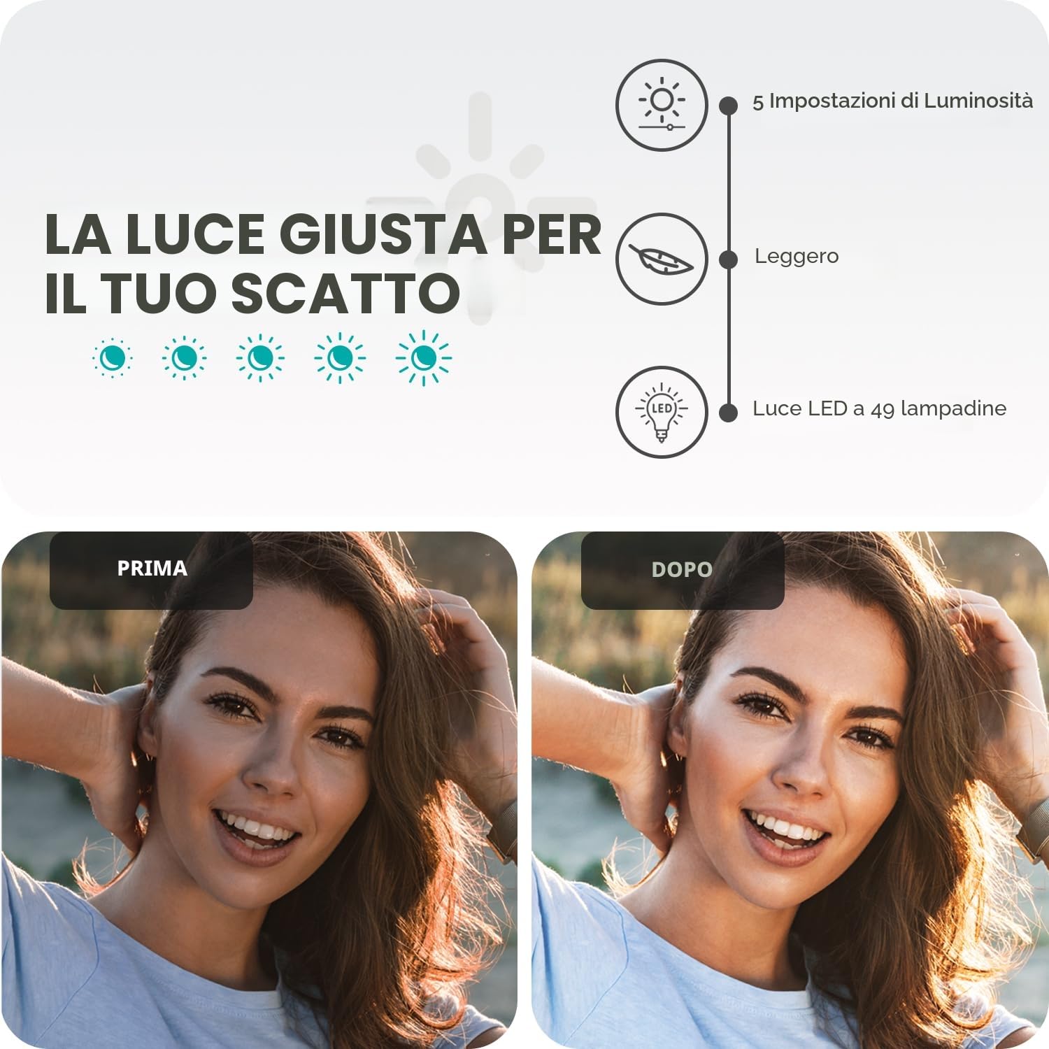 Movo iVlog1 Kit Vlogging per iPhone – Starter Kit YouTube compatibile con Lightning – con microfono fucile da caccia, mini treppiede, luce LED, obiettivo grandangolare adattatore Lightning –