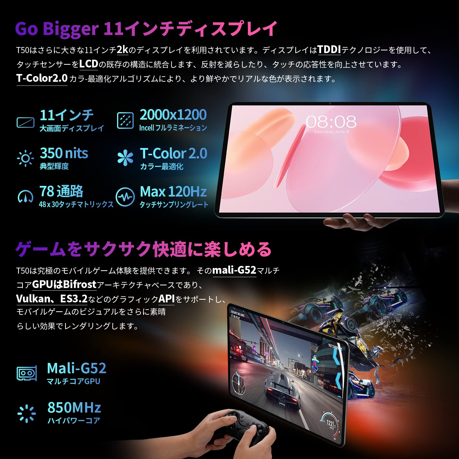 ジャンク：11インチTECLAST T50 RAM 8GB+ROM128GB ジャンク：11インチTECLAST T50 RAM 8GB+ROM128GB Amazon.co.jp