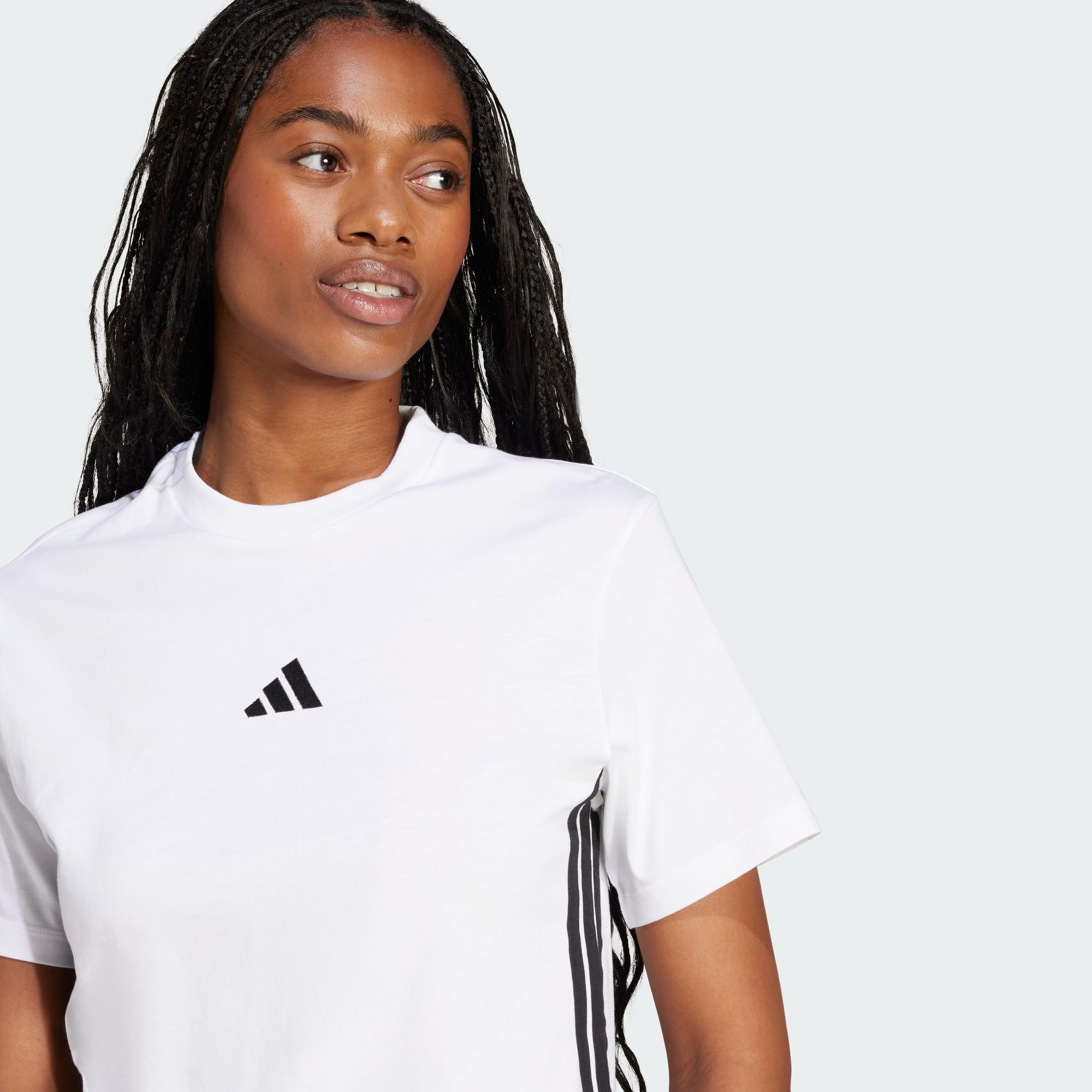 adidas Women's Camiseta Essentials Cotton 3 Bandas