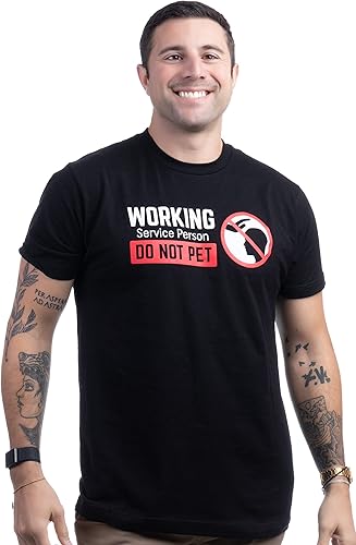 Miniatura 2 de Persona de servicio Do Not Pet! Divertida camiseta sarcástica del dueño del perro camiseta de sarcasmo animal para hombres mujeres humanos