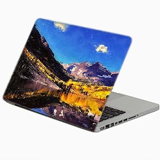 TAT Stains Liquid Texture Printed Laptop Sticker Multicolour-15.6 inch-1303