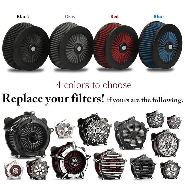 Buy Red Filter Element for harley Davidson air cleaner intakes touring