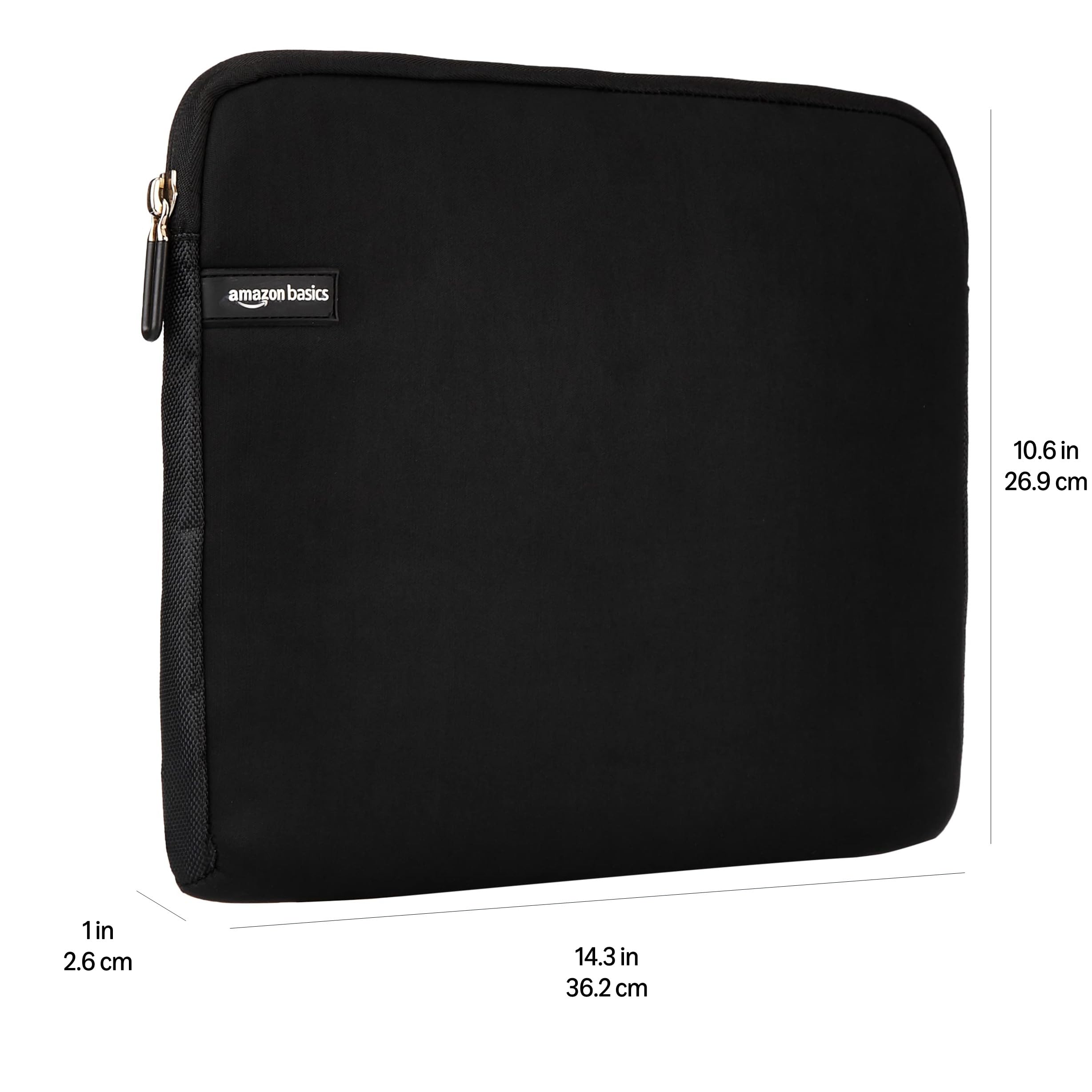 Amazon Basics Etui ochronne na laptopa o przekątnej ekranu do 14”, kolor czarny