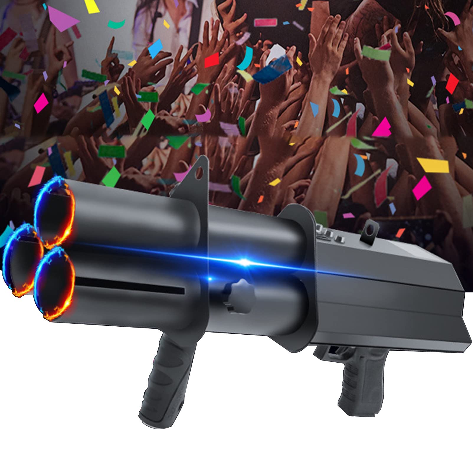 ANUU Máquina de Confeti Electrónica Máquina de pulverización de Confeti de Mano Máquina de Confeti Recargable Lanzador de Tiro de Confeti de Pétalos para DJ Celebración de Escenario Boda