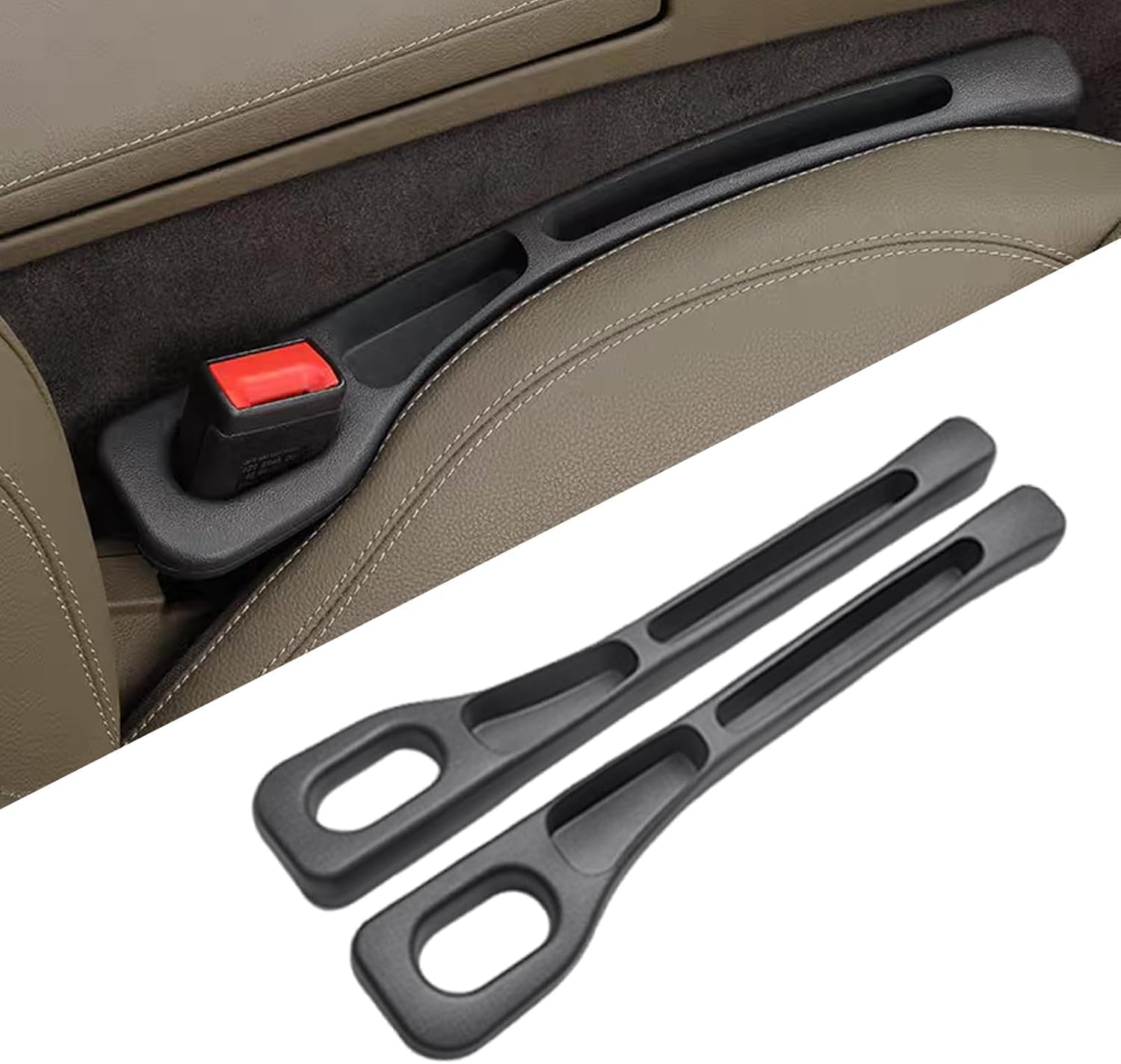 Set van 2 autostoelvullers voor Porsche Cayenne 2 (II) 92A Facelift I 2014-2017, vult de opening tussen de stoel en de console, voorkomt dat voorwerpen vallen