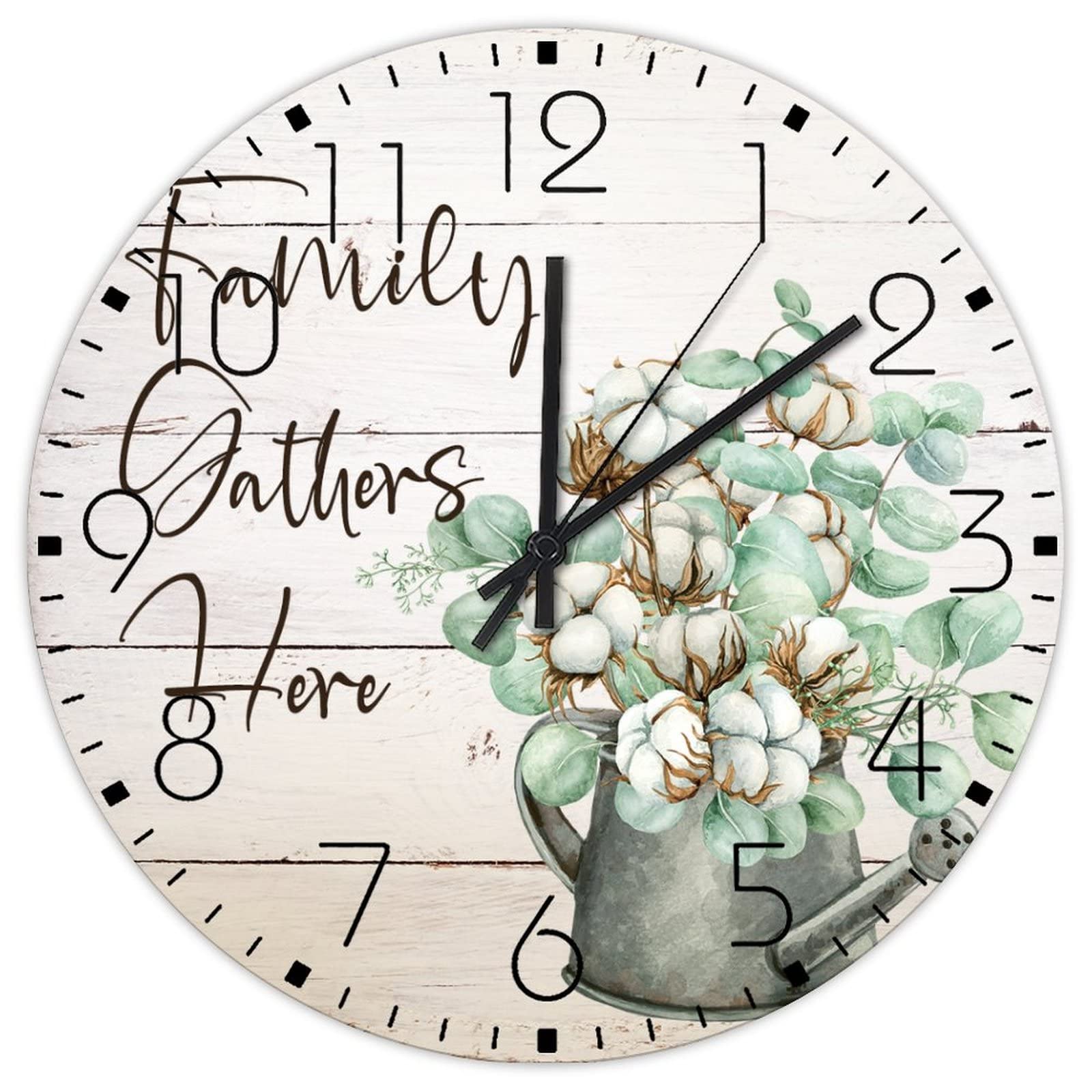 Horloge murale sans tic-tac en bois pour éliminer les bruits de fond nocturnes