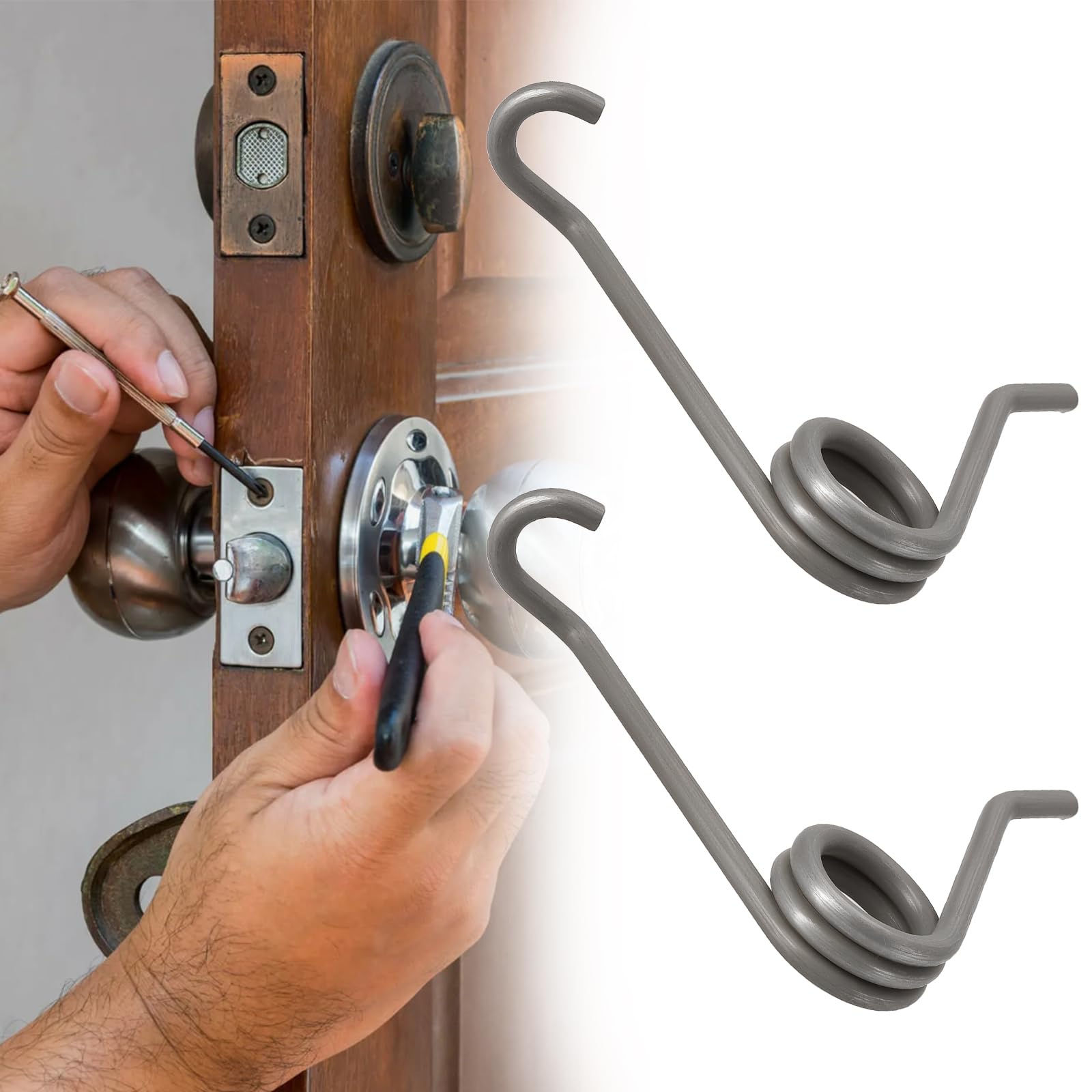 Create idea 4Pcs Door Lock Spring Replacement Door Handle Springs for Door Lock Industrial 35x28x2mm/20x13x5mm - Image 3