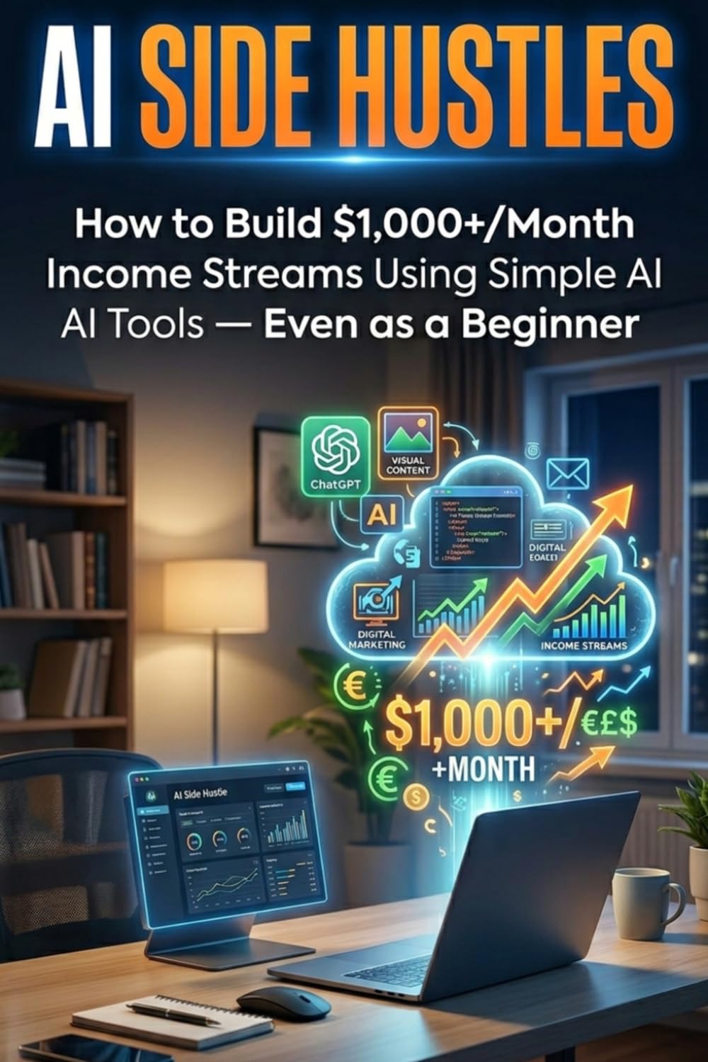 AI Side Hustles: How to Build $1,000+/Month Income Streams Using Simple AI Tools — Even as a Beginner