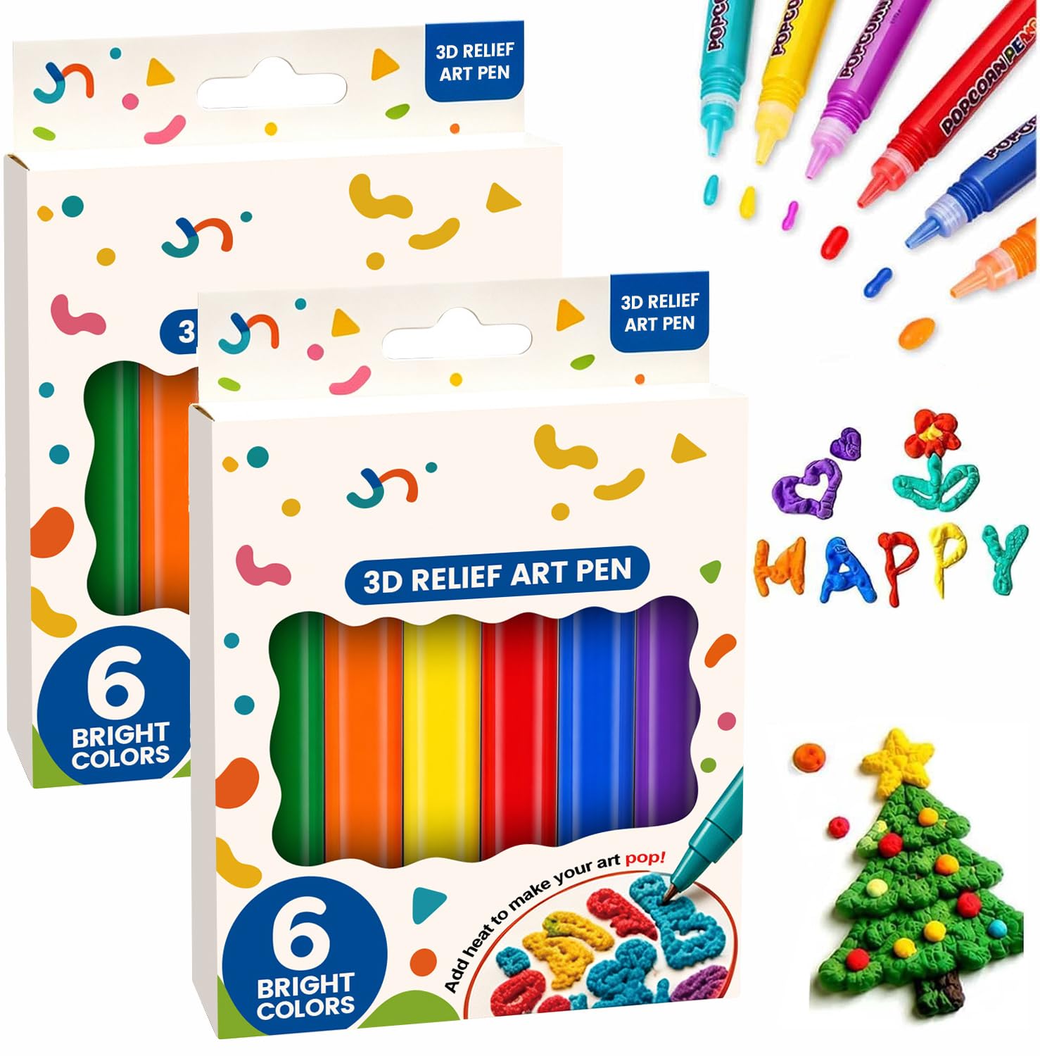 3D Relief Art Pen - Create Textured Designs -1