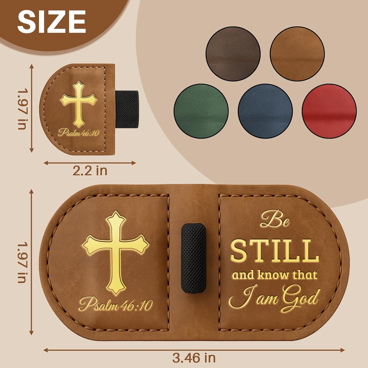 Personalized Bygone Mark Bookmark with Pen Holder-Magnetic Leather Bookmarks with Bible Verses,Custom Book Marks for Christian,Women,Men, Book Lovers, Readers,Church(Brown,Psalm 119:105) - Image 3