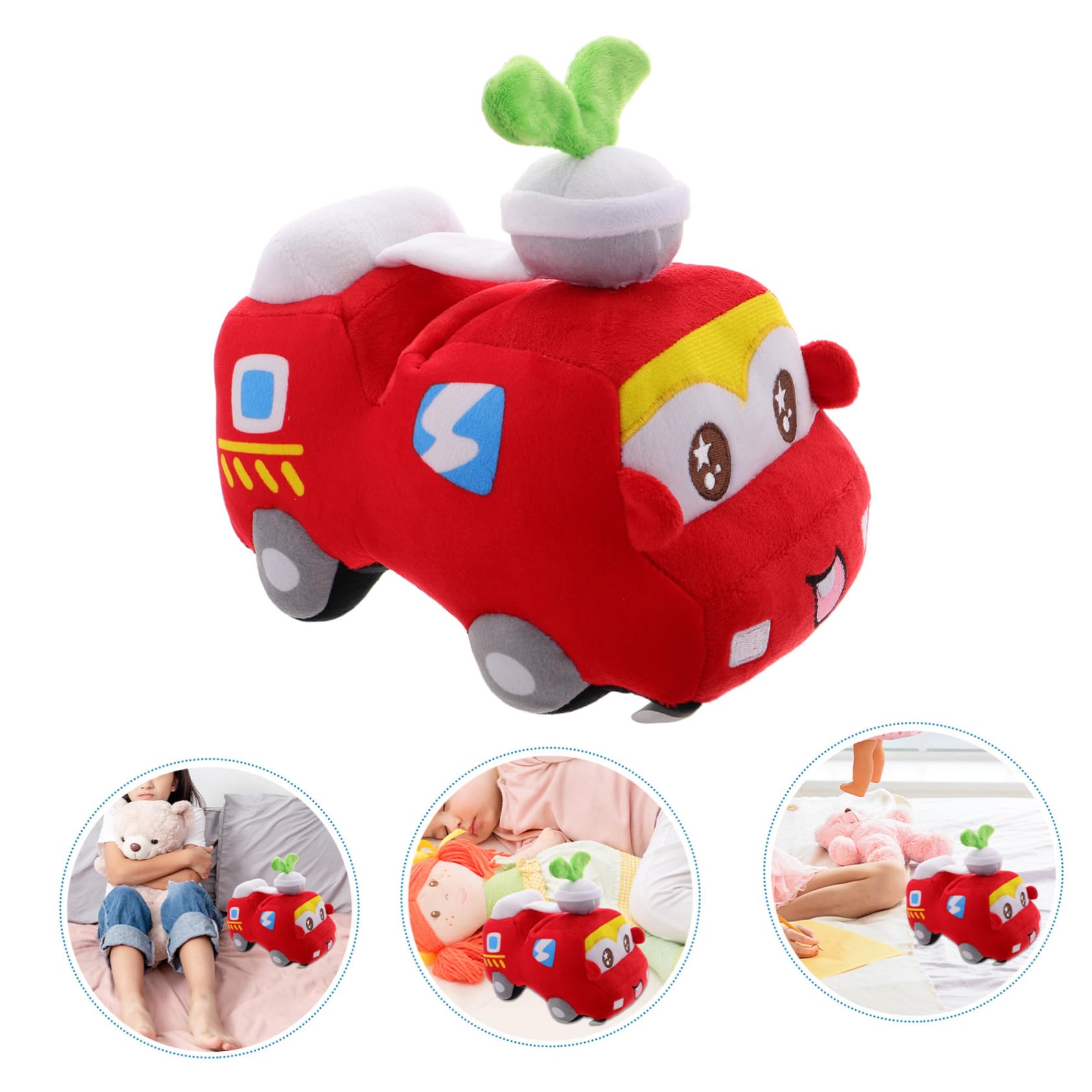 Camión de Bomberos de Peluche Rojo 20cm, Muñeco de PP Algodón