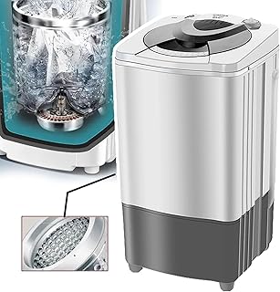 Tragbarer Wäschetrockner, Schleudermaschine, Innenzylinder Aus Edelstahl + Blaues Licht + Energieeinsparung + Bequeme Bedienung, Für Camping-Wohnungskleidung,A