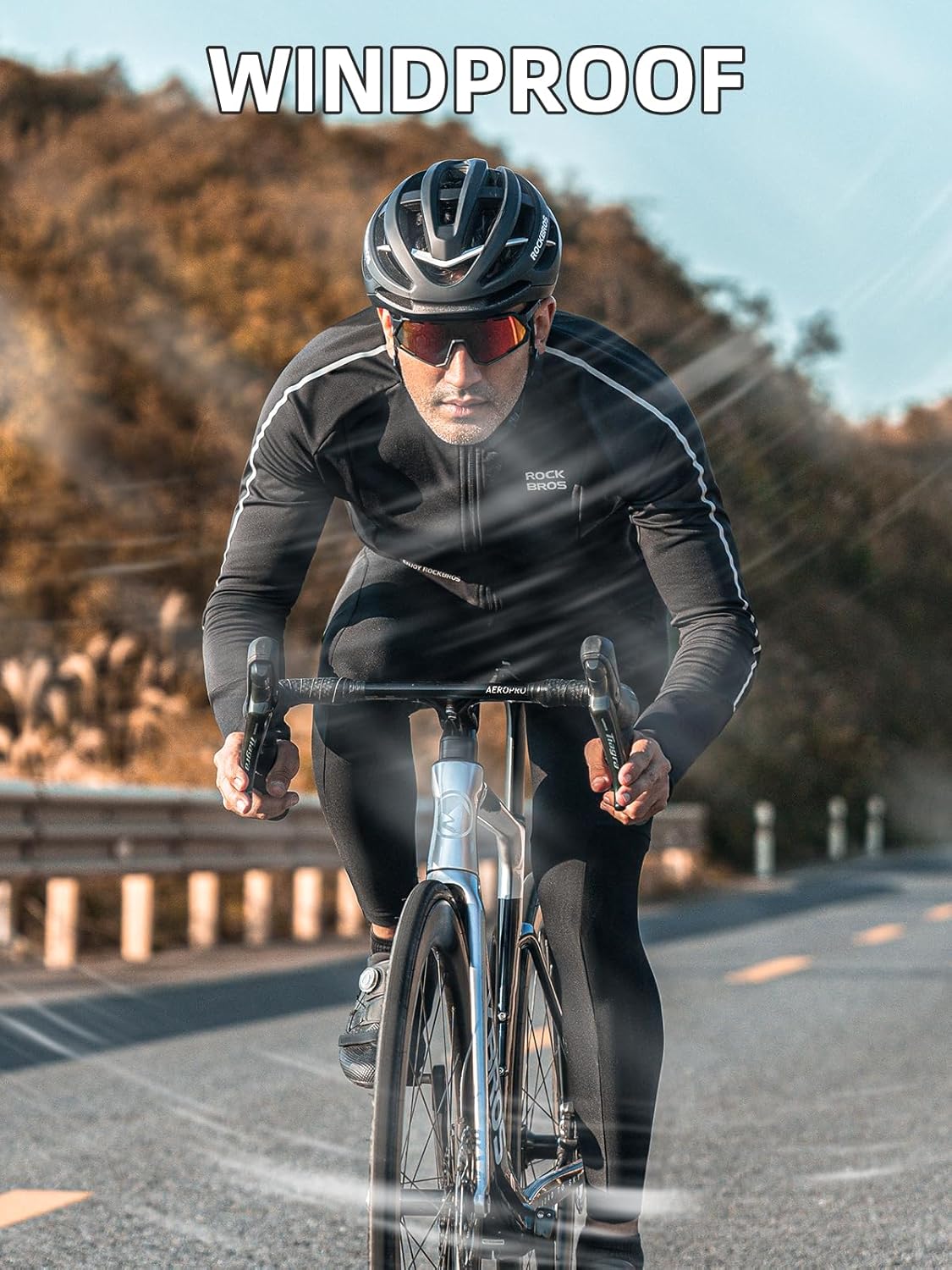 ROCKBROS Cycling Jacket for Men Winter Thermal Windproof Running Jacket Softshell Jacket Men Road Mountain Bike - Image 2