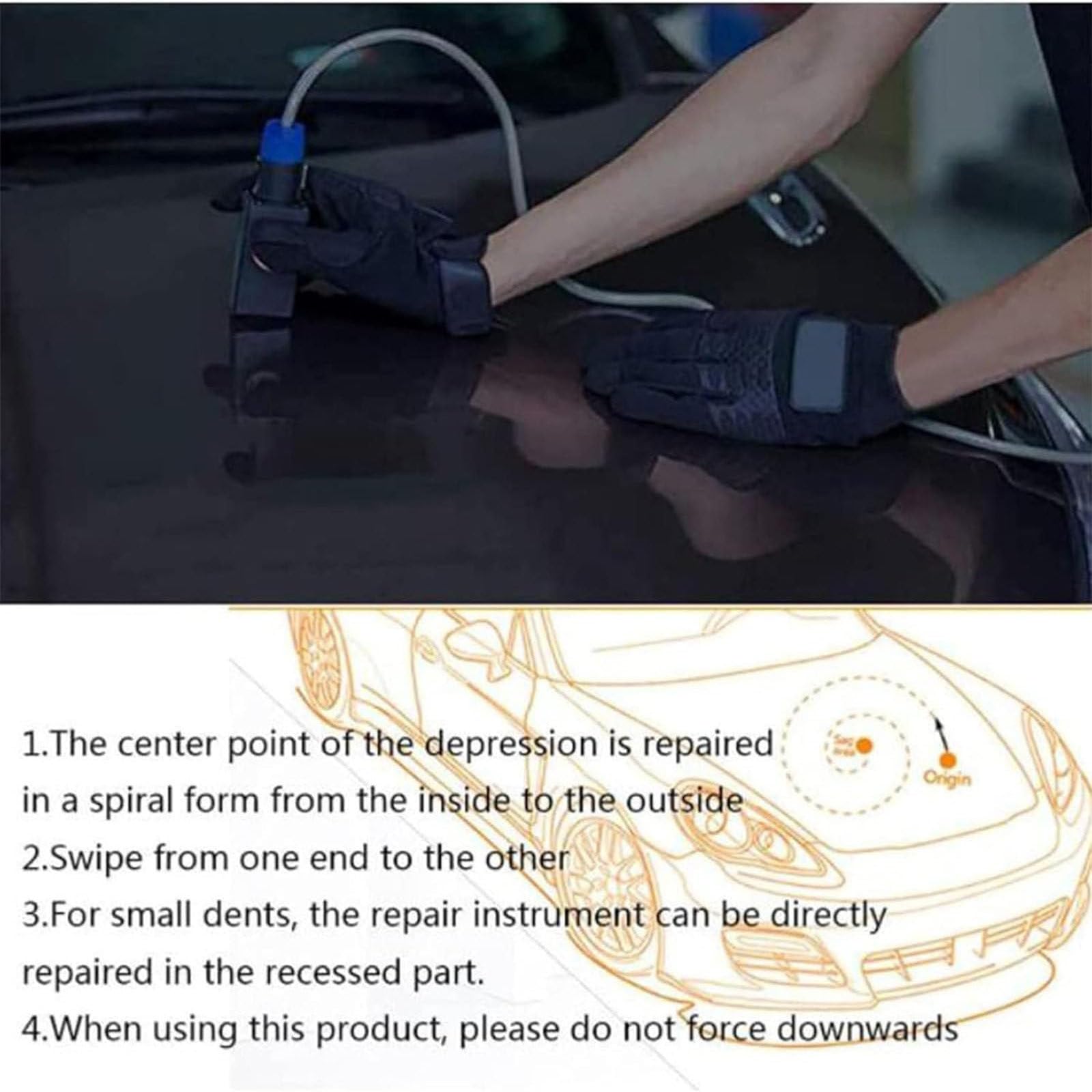 Narzędzie do naprawy wgnieceń indukcyjnych elektromagnetycznych, narzędzie do naprawy wgnieceń bez farby grzejnej, usuwanie wgnieceń karoserii samochodu zadrapania lakier naprawa am