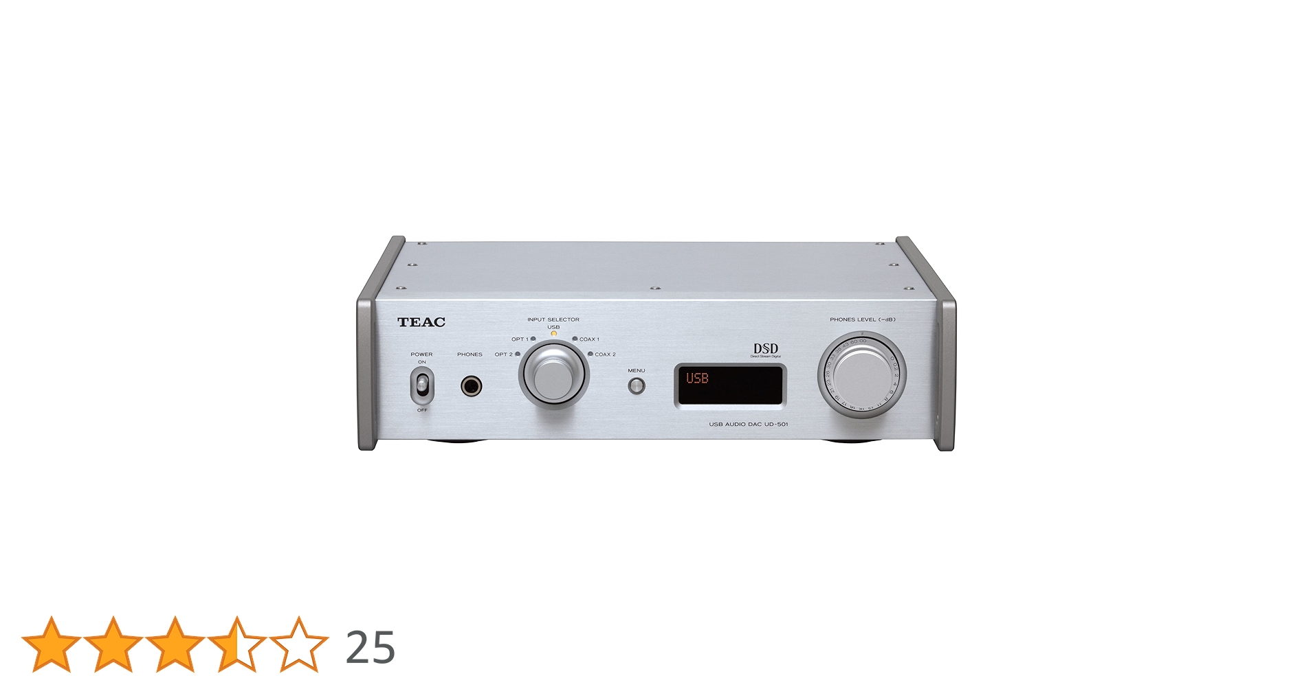TEAC ティアック/USBオーディオD/Aコンバーター/UD-501/0070144/ピュアオーディオ/Bランク/88【中古】 TEAC ティアック/USBオーディオD/Aコンバーター/UD-501/0070144