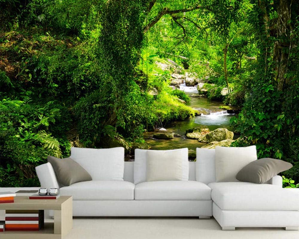 Forest Stream Stone Natural Wallpaper Living Room Tv Sofa Wall Kids Room Home Decor Restaurant Cafe Bar Mural 300cmx210cm Amazon Com
