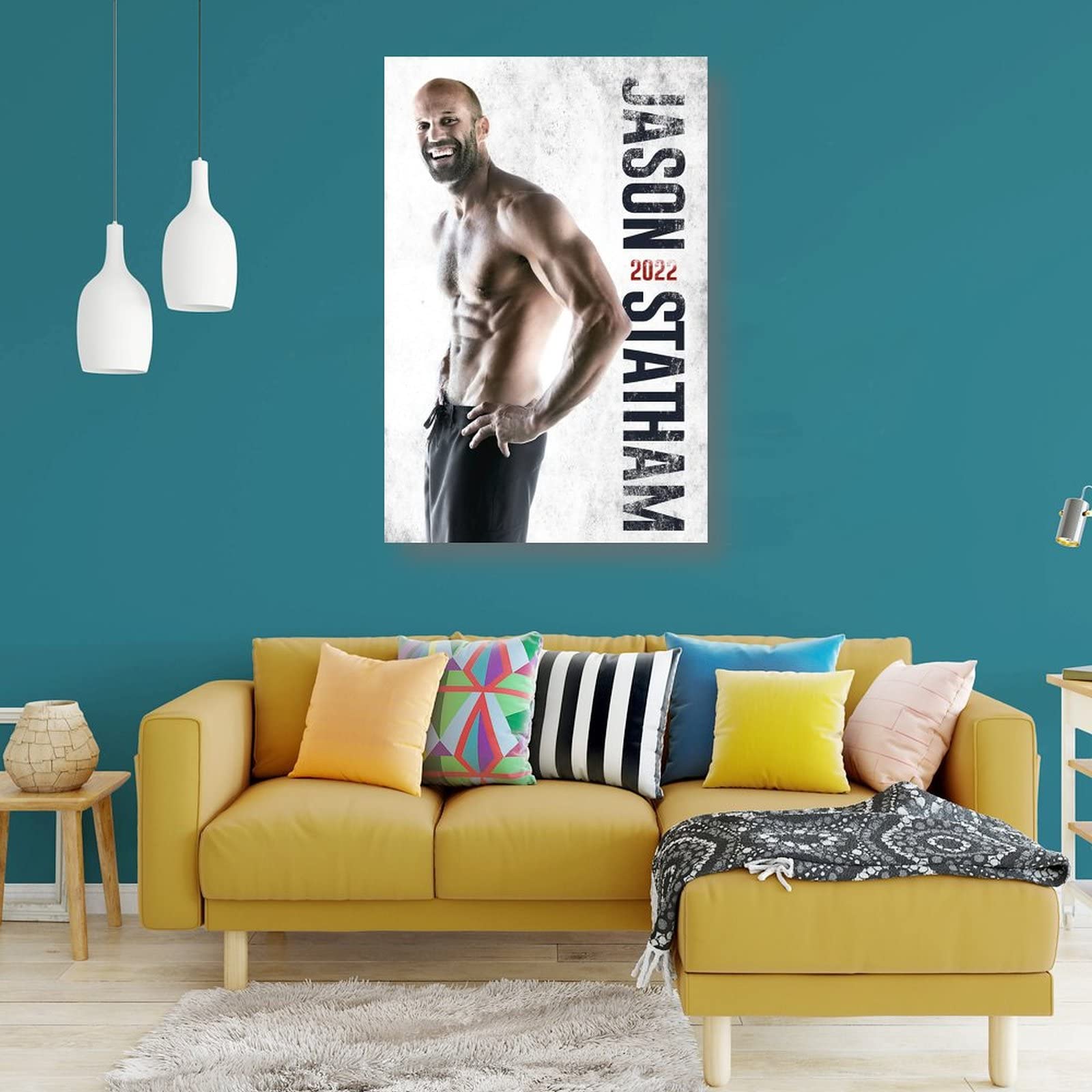 Poster Acteur Jason Statham (3) sur toile décorative moderne pour la maison 40 x 60 cm
