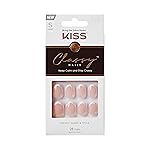 KISS Classy, Press On Nails, Nail glue included, \'Exclusive Only\', Light White, Short Size, Oval Shape, Includes 28 Nails, 2g glue, 1 Manicure Stick, 1 Mini File