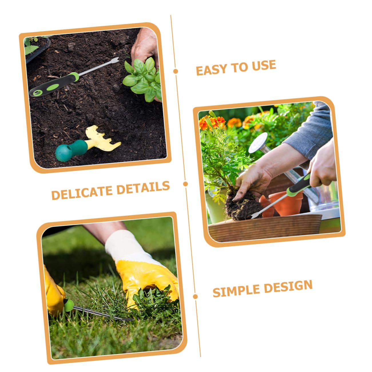 3 Pezzi di Strumenti per Diserbo Sradicamento Rimozione dell' Estrattore Sarchiatore Attrezzi da Giardinaggio Coltivatore Attrezzo da Giardino Strumenti per La
