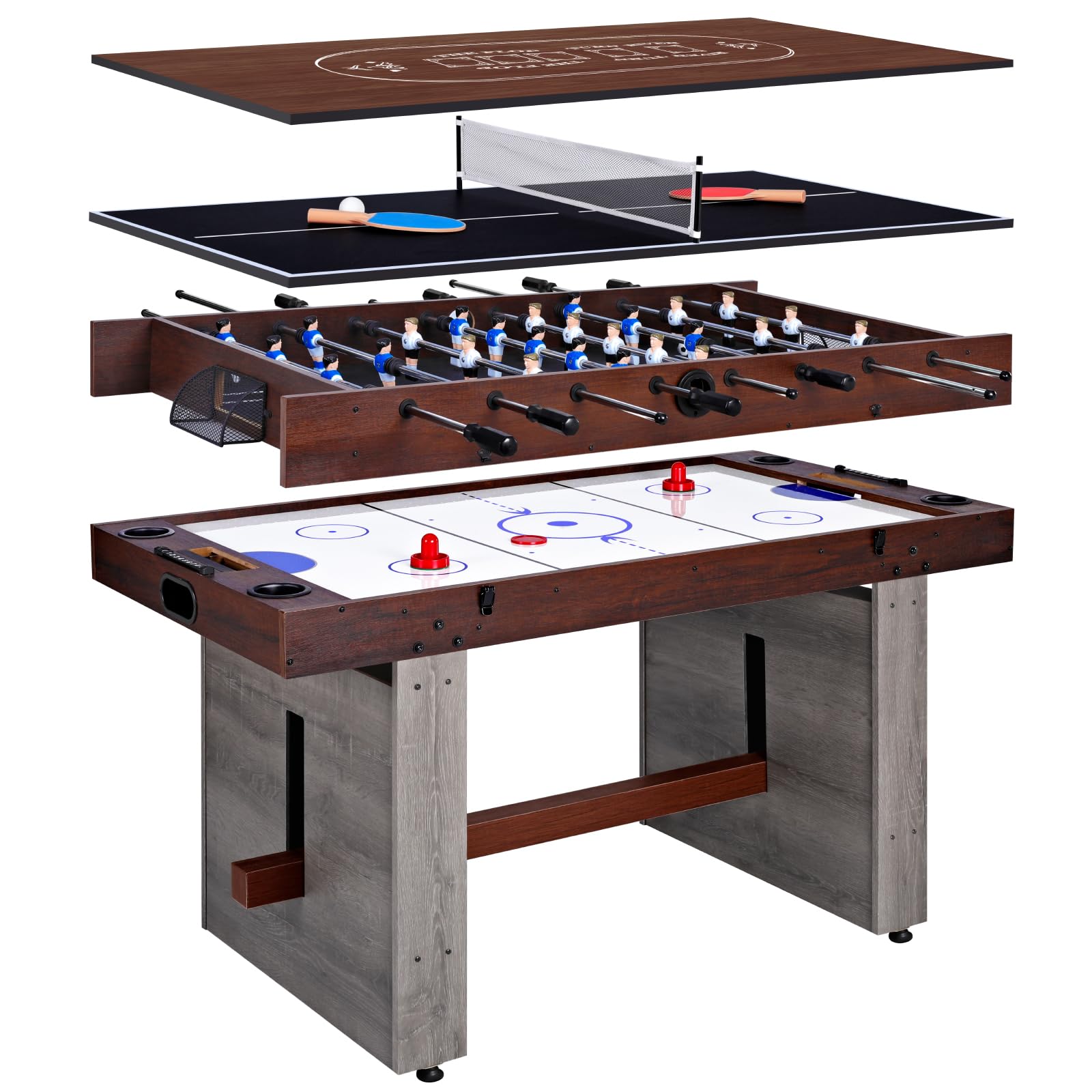 Scpoloco 4-in-1 Air Hockey Table