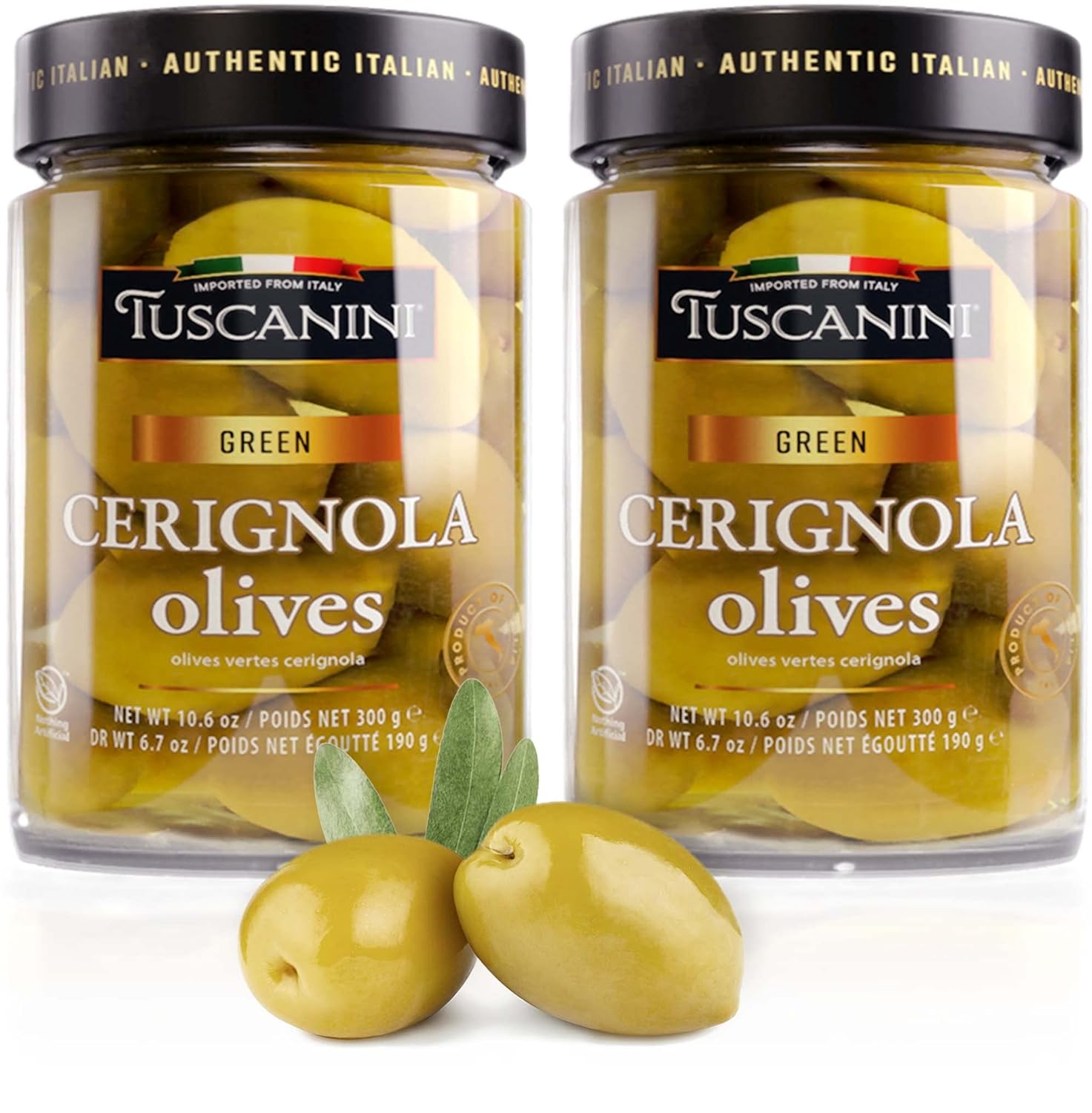 Tuscanini Premium Italian Cerignola Whole Green Jumbo