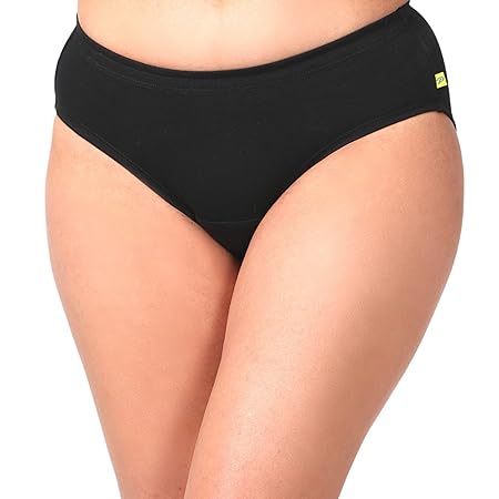 Pristine Life Incontinence Underwear | Wash & Reuse | Absorbs Light Urine Leaks | Anti Bacterial,Hygienic & LeakProof | Comfy Cotton |Black|Pack Of 1 | 3XL