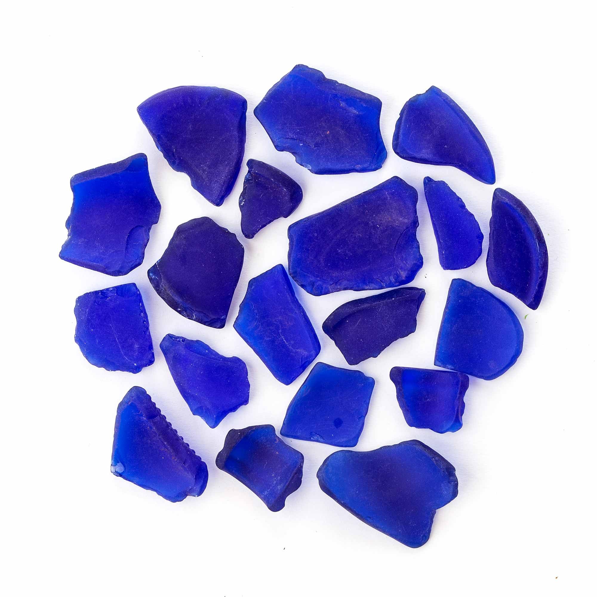 Galapagos (05131 Aquarium Sea Glass, Deep Sea Blue, 4lb Bag
