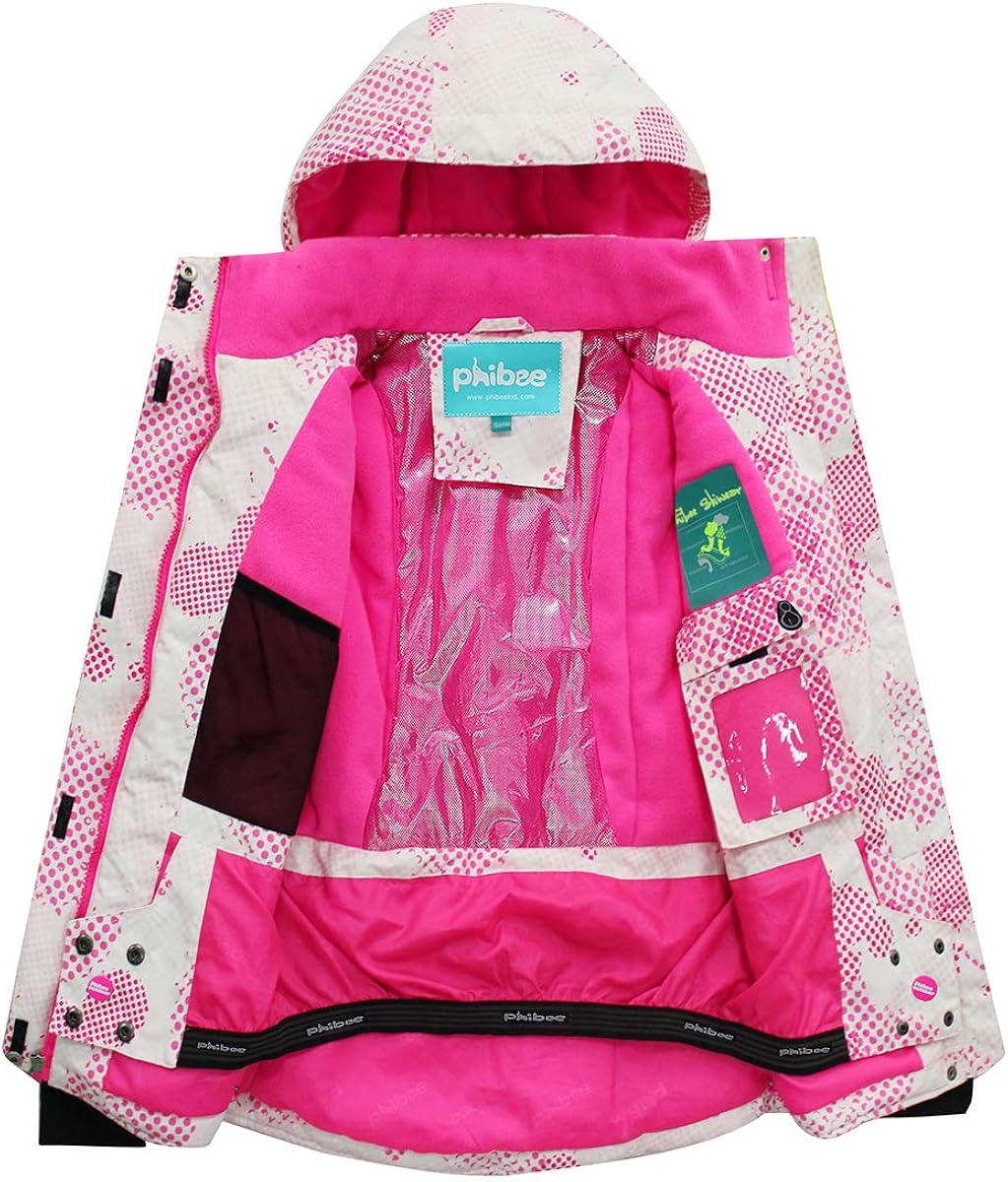 PHIBEE Girls' Waterproof Windproof Outdoor Warm Snowboard Ski Jacket : Clothing, Shoes & Jewelry