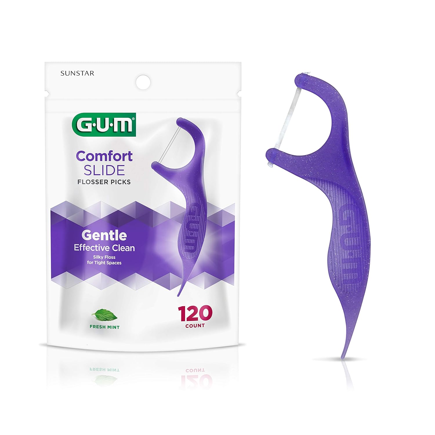 GUM Comfort Slide Floss Picks Perfect for Tight Teeth Extra Strong